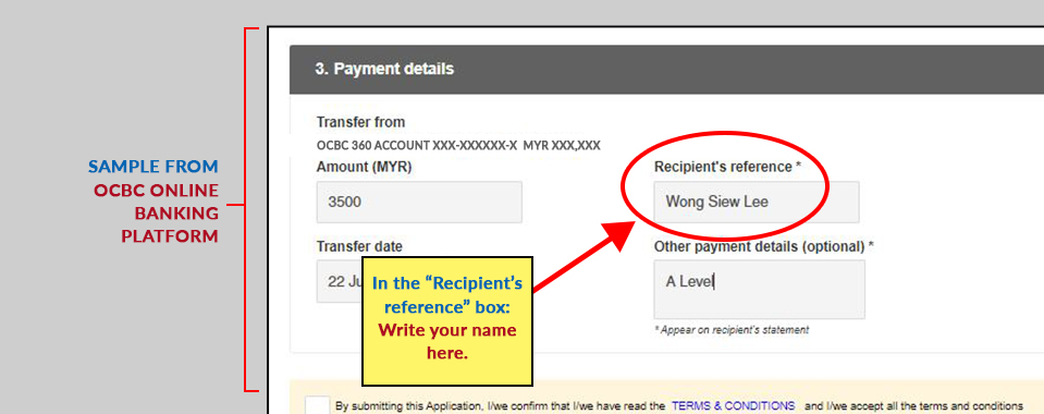 OCBC Online Banking Payment Sample